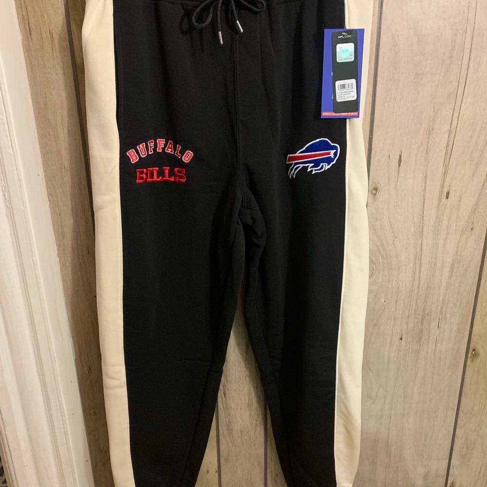 NFL Buffalo Bills Black and Cream Joggers 3 Sizes Available